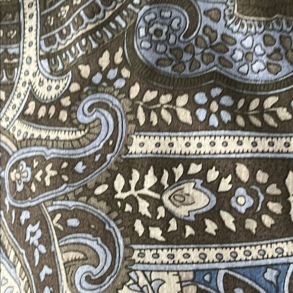 Lauren Ralph Lauren Petite Blue and Gray Paisley Button Down Shirt NWOT Sz PM - Picture 4 of 10